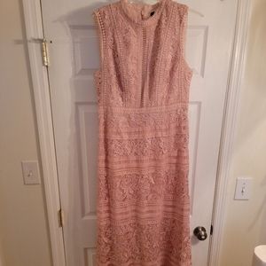 Formal Dusty Rose Lace Dress Size 12